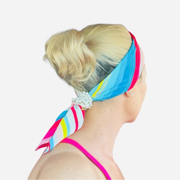 NWT SILKLETTE Alignment 100% Fine Silk Kerchief Scarf MULTICOLOR - Picture 5 of 9